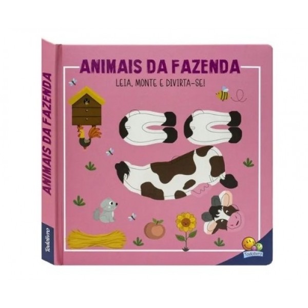 Livro Leia Monte Divirta-se Animais da Fazenda