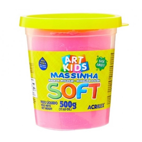 Massa Modelar Acrilex Soft 500g Rs