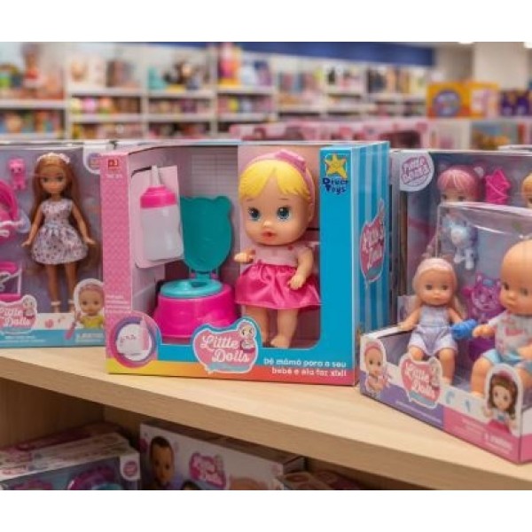 BONECA LITTLE DOLLS FAZ XIXI DIVER TOYS 8002