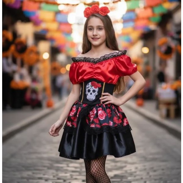 Fantasia Caveira Mexicana XG ie055