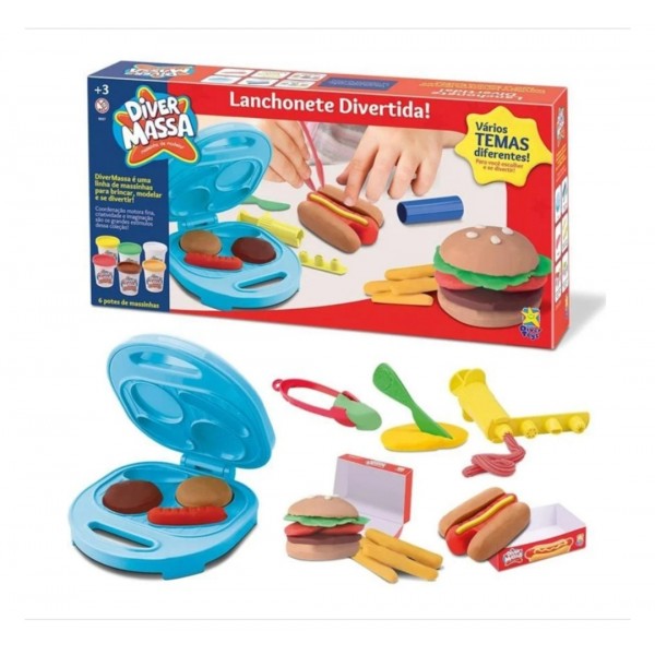 DIVER MASSA LANCHONETE DIVERTIDA C/ACESSORIOS DIVER TOYS 8057