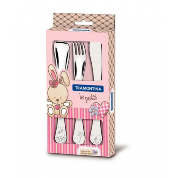 Conjunto Talheres Tramontina Inox Lepetit Rs c/3