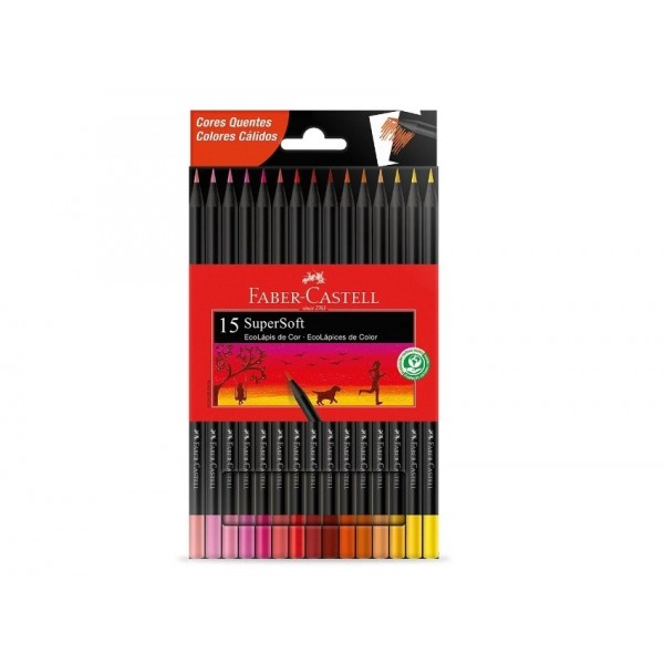 Lapis Cor Faber Supersoft 15 láp Cores Quentes