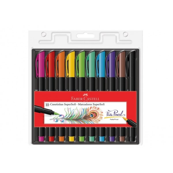 Caneta Hidrog Faber Castell Super Soft 10 un