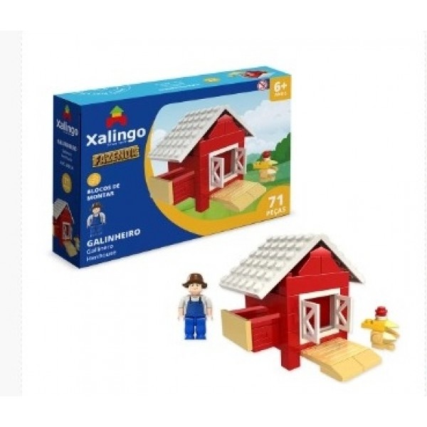 Blocos Xalingo Fazenda Galinheiro 71pcs