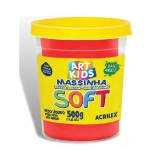 Massa Modelar Acrilex Soft 500g Vm
