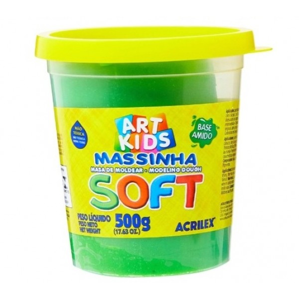 Massa Modelar Acrilex Soft 500g Vd