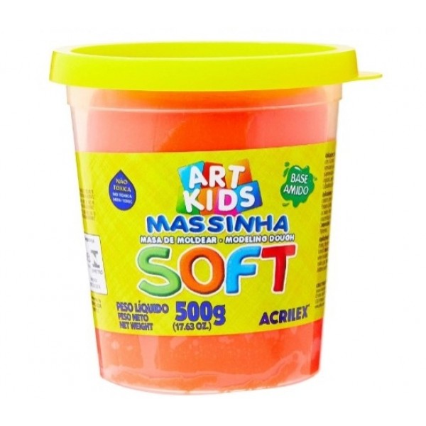 Massa Modelar Acrilex Soft 500g Lj