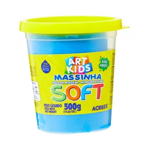 Massa Modelar Acrilex Soft 500g Az