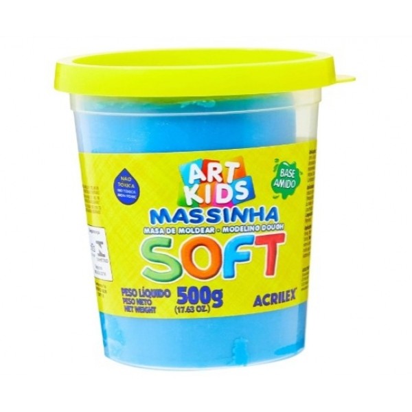 Massa Modelar Acrilex Soft 150g Azul