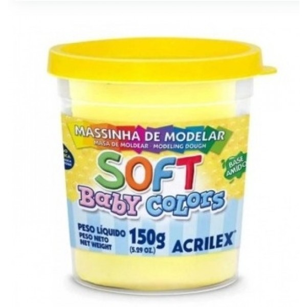 Massa Modelar Acrilex Soft Baby 150g Am