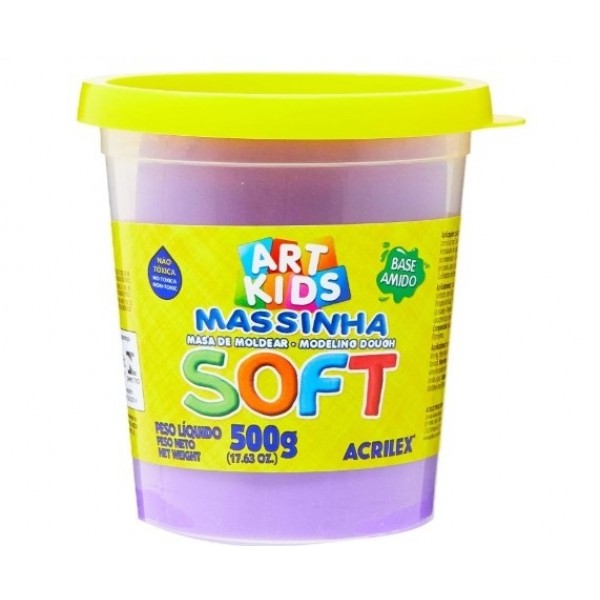 Massa Modelar Acrilex Soft 150g Lilas