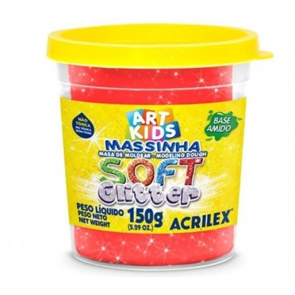 Massa Modelar Acrilex Soft Glitter 150g Vm