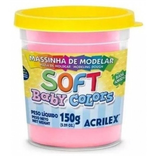 Massa Modelar Acrilex Soft Baby 150g Rs
