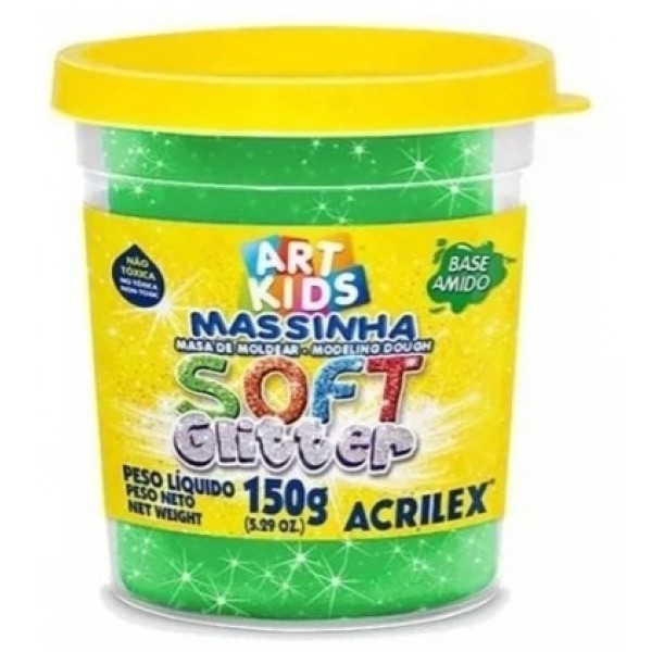 Massa Modelar Acrilex Soft Glitter 150g Vd