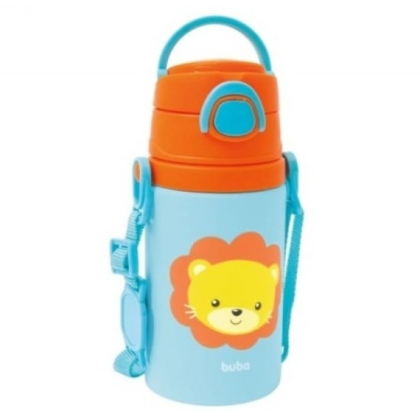 Garrafa Aluminio Animal Fun Leao Buba 450ml