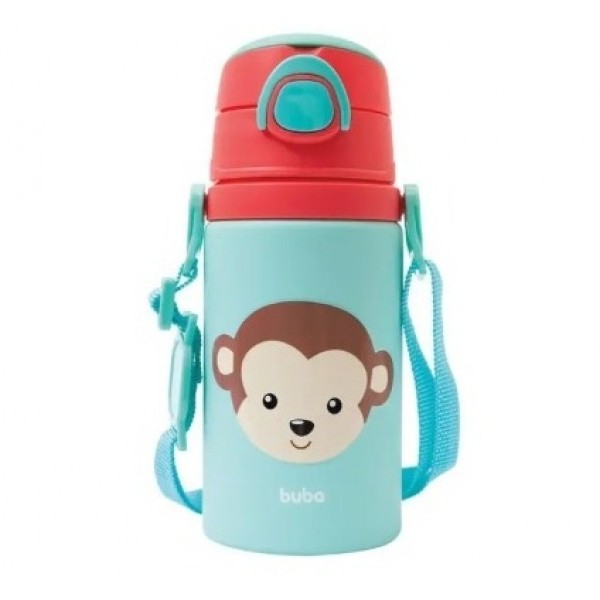 Garrafa Aluminio Animal Fun Macaco Buba 450ml