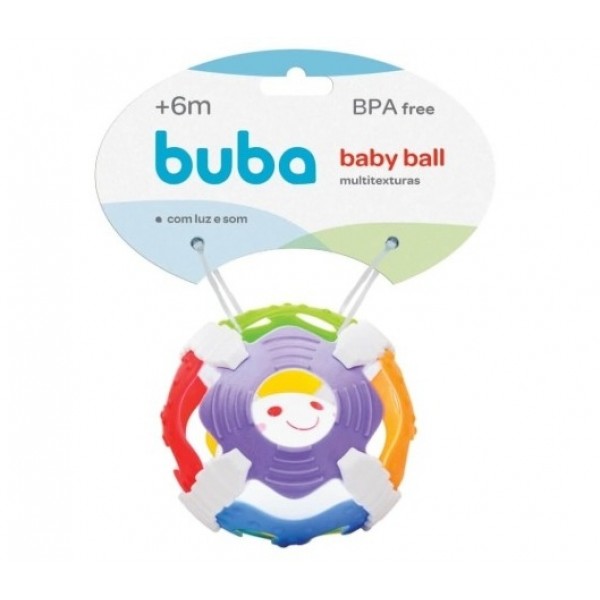 Bola Multitexturas C/ Som Baby Ball Buba