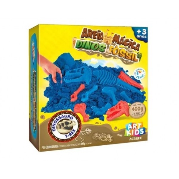 Areia Magica Acrilex Dinossauros 400g