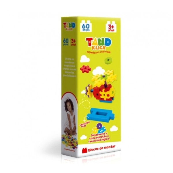 Bloco de Montar Tand Klick 60Pcs Toyster 2362