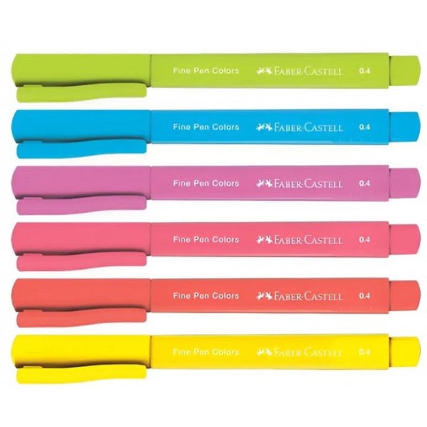 Caneta Fine Pen Faber Castel Pastel c/6