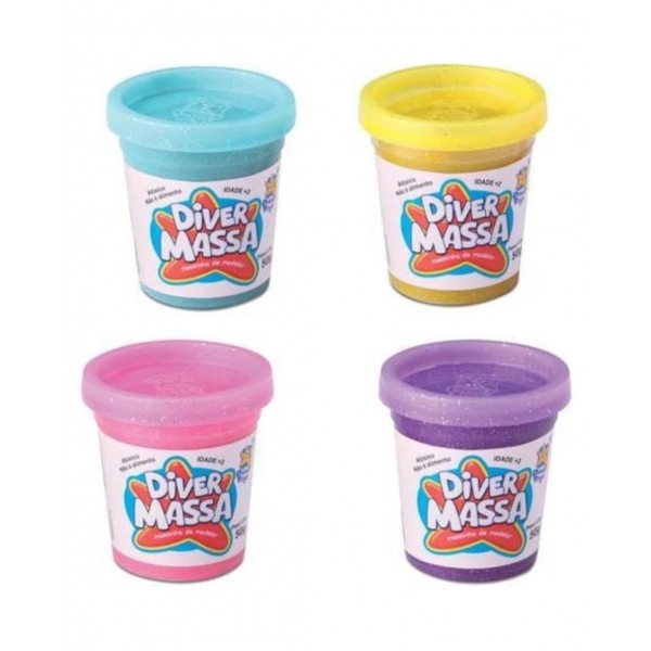 KIT MASSINHA C/GLITER DIVER TOYS 8123