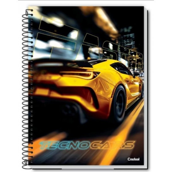 Caderno Credeal 1/4 C/D Esp Tecnocars 96fls