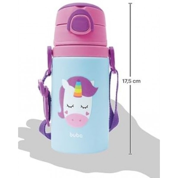 Garrafa Aluminio Animal Fun Unicornio Buba 450ml