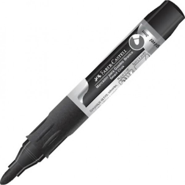 Marcador Qdro Bco Faber-Castell Smart Click Pt