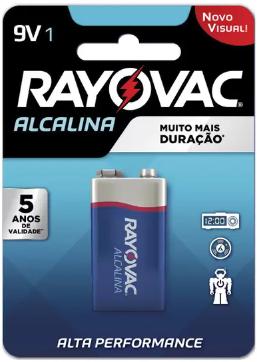 Pilha Rayovac 9V Alcalina c/1