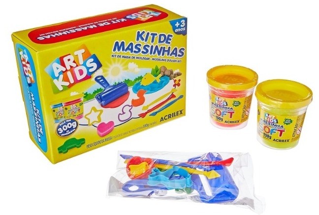 Kit Massinha Acrilex 3 300g
