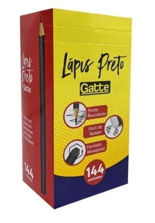 Lapis Preto Eco Gatte cx c/144