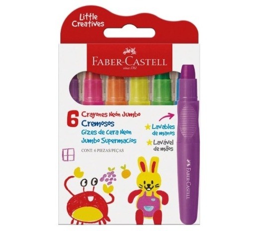 Giz Cera Faber Castell Supermacio Jumbo Neon c/6