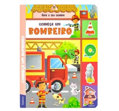 Livro Crie Seu Cenario Conheca Um Bombeiro