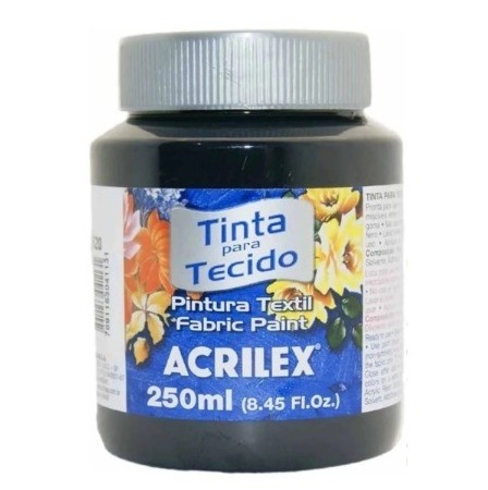 Tinta Tecido Acrilex Preto 250ml 520