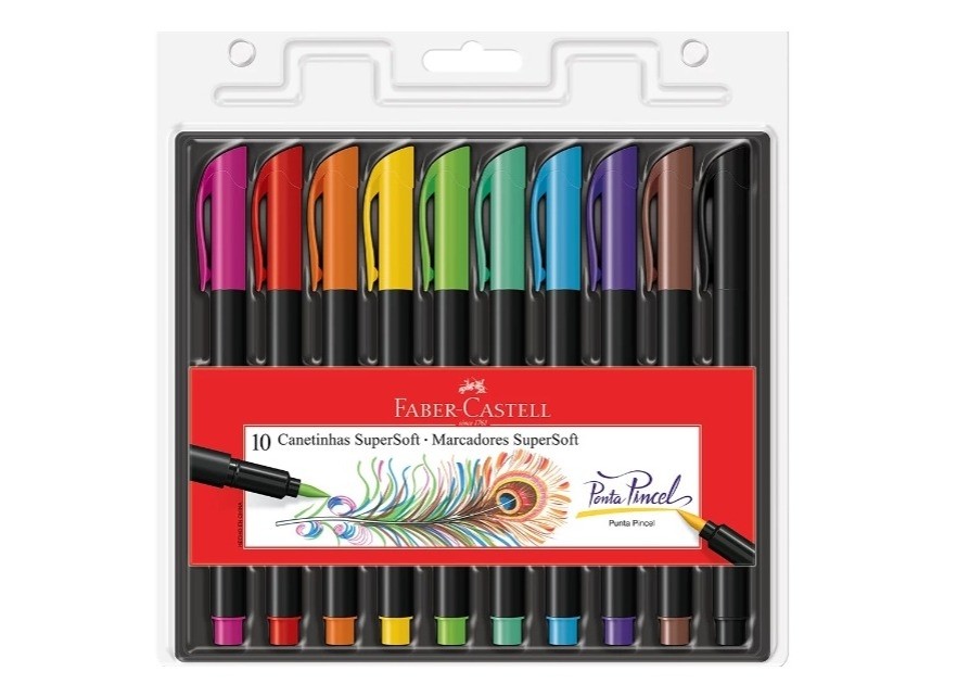 Caneta Hidrog Faber Castell Super Soft 10 un