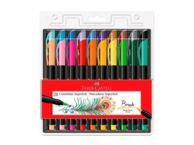 Caneta Hidrog Faber Castell Super Soft 20 un