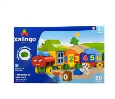 Blocos Grandes Xalingo Trenzinho de Numero 50pcs