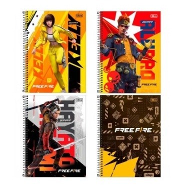 Caderno Tilibra C/D Esp Free Fire 80fls