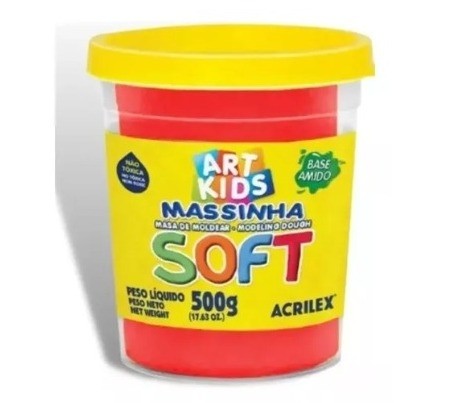 Massa Modelar Acrilex Soft 500g Vm