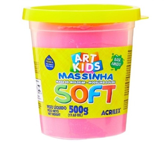 Massa Modelar Acrilex Soft 500g Rs