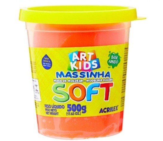 Massa Modelar Acrilex Soft 500g Lj