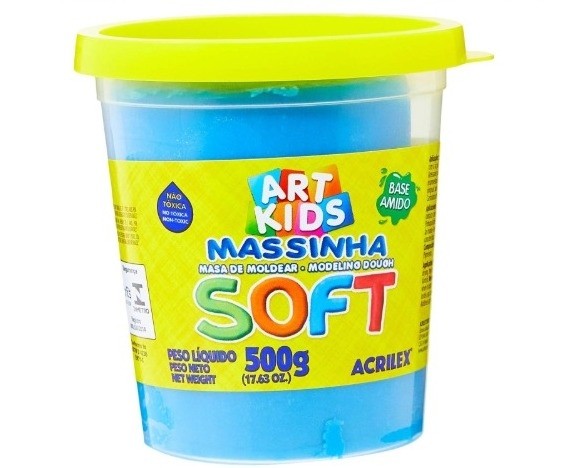 Massa Modelar Acrilex Soft 500g Az