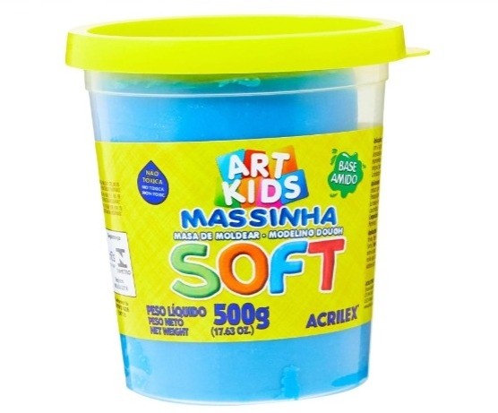 Massa Modelar Acrilex Soft 150g Azul