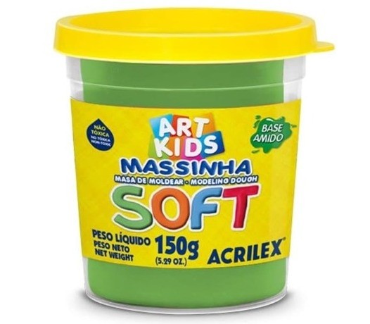 Massa Modelar Acrilex Soft 150g Verde