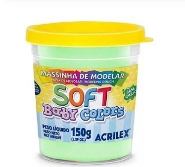 Massa Modelar Acrilex Soft Baby 150g Vd
