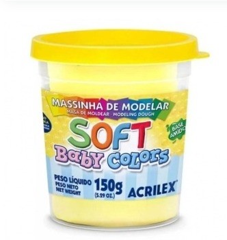 Massa Modelar Acrilex Soft Baby 150g Am