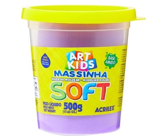 Massa Modelar Acrilex Soft 150g Lilas