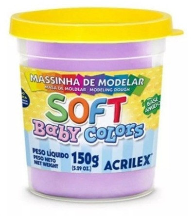 Massa Modelar Acrilex Soft Baby 150g Lilas