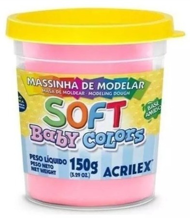 Massa Modelar Acrilex Soft Baby 150g Rs